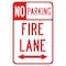 Signmission No Parking Fire Lane With Double Arrow 1, Heavy-Gauge Aluminum, 12" x 18", A-1218-25042 A-1218-25042 - alternate 1